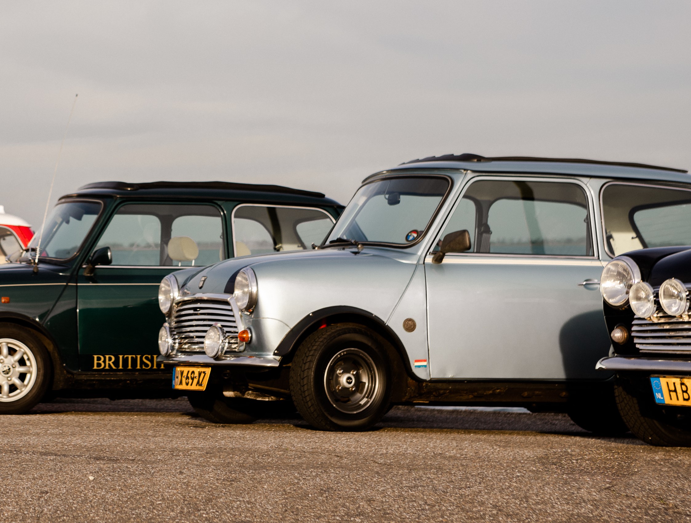 oldtimer mini lichtblauw detail